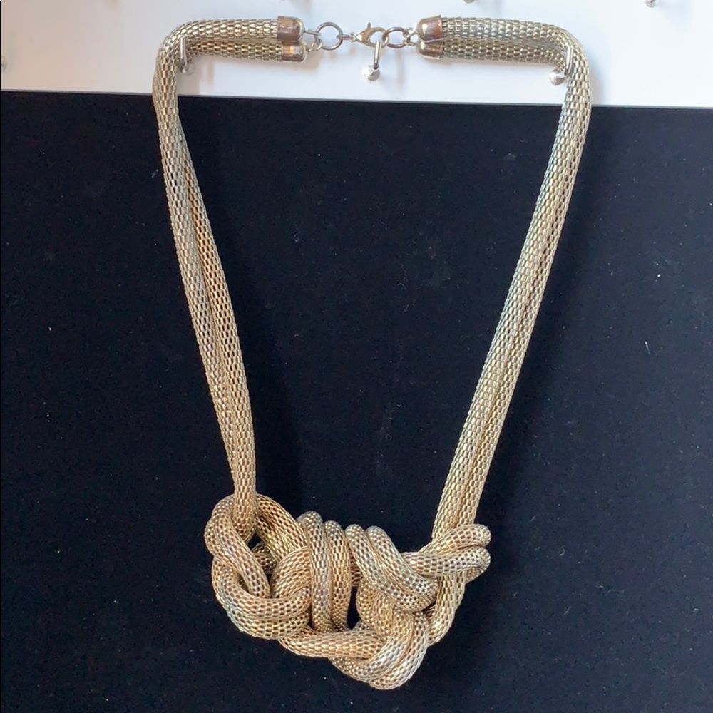 Gold knot necklace